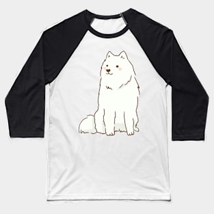 Cute samoyed dog sitting Baseball T-Shirt